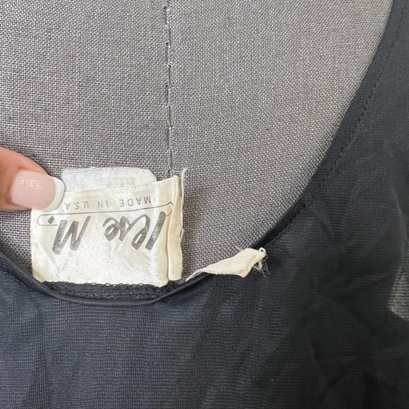 Vtg ILSE M. Midi Flared Dress Animal print and Black Size L / XL Made in USA - Picture 7 of 7